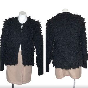 J. CREW Collection Shag Black Sweater Jacket
Wool Alpaca Blend.